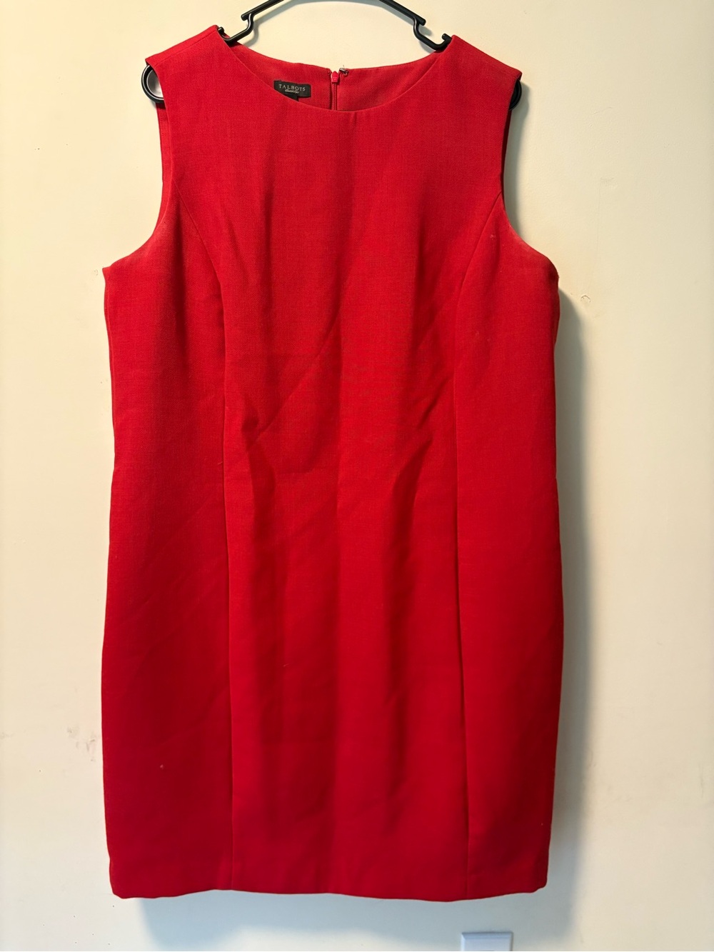 Talbots Red Sleeveless Shift Dress